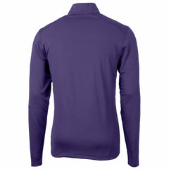 Minnesota Vikings Cutter & Buck Helmet Virtue Eco Pique Recycled Quarter-Zip Pullover Top - Purple discount