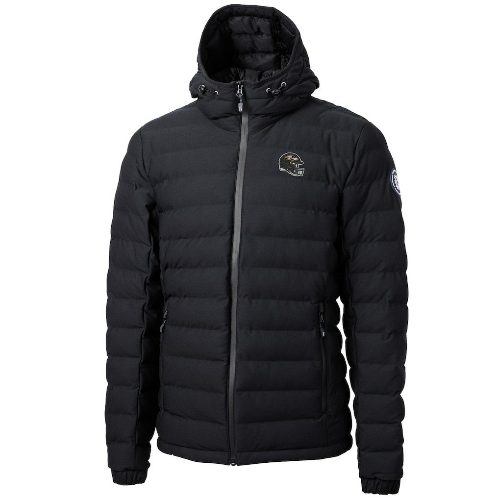 Baltimore Ravens Cutter & Buck Helmet Mission Ridge Repreve Eco Insulated Puffer Full-Zip Jacket - Black for sale