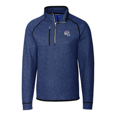 Buffalo Bills Cutter & Buck Helmet Mainsail Sweater-Knit Half-Zip Pullover Jacket - Blue outlet