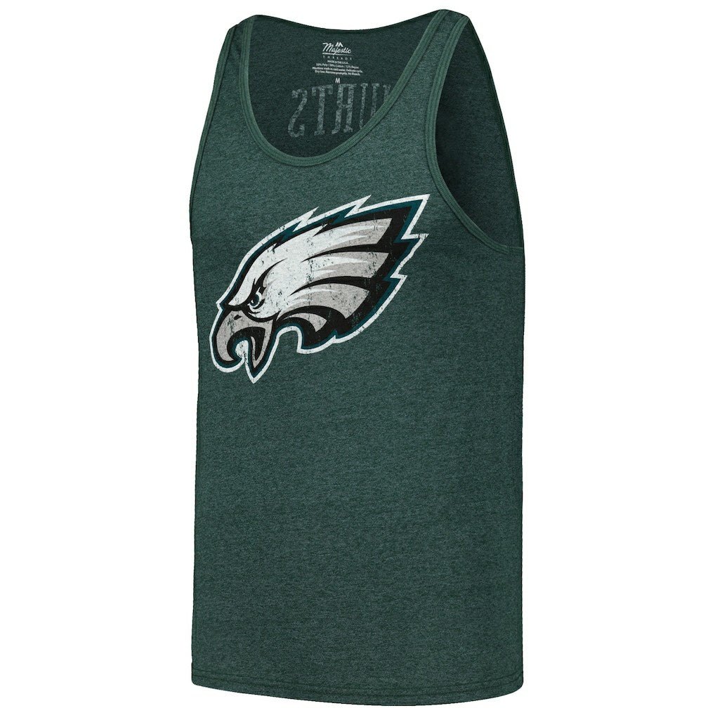 Jalen Hurts Philadelphia Eagles Majestic Threads Name & Number Tri-Blend Tank Top - Green discount