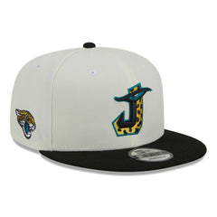 Jacksonville Jaguars New Era City Originals 9FIFTY Snapback Hat - Cream/Black sale