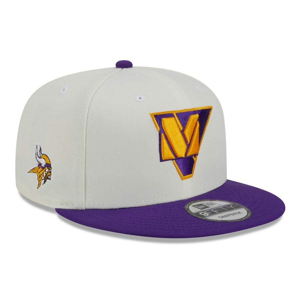 Minnesota Vikings New Era City Originals 9FIFTY Snapback Hat - Cream/Purple discount
