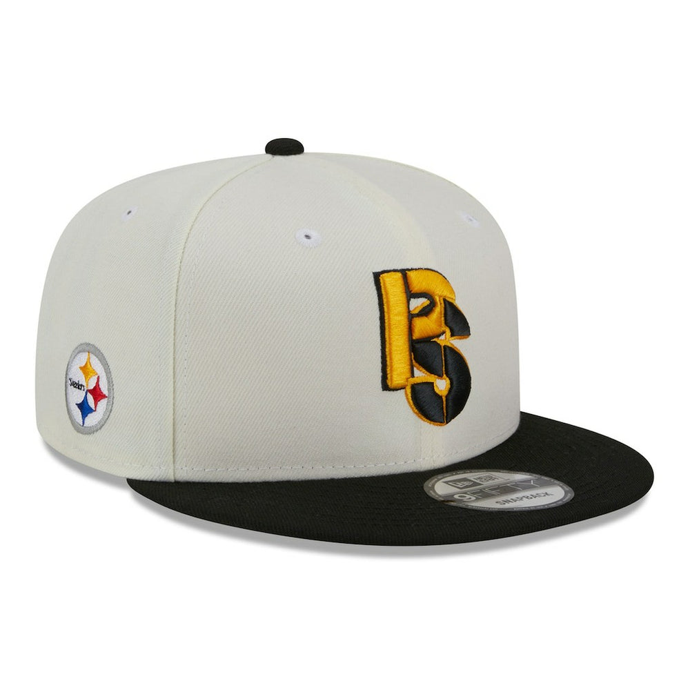 Pittsburgh Steelers New Era City Originals 9FIFTY Snapback Hat - Cream/Black discount