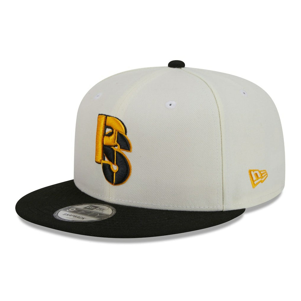 Pittsburgh Steelers New Era City Originals 9FIFTY Snapback Hat - Cream/Black discount