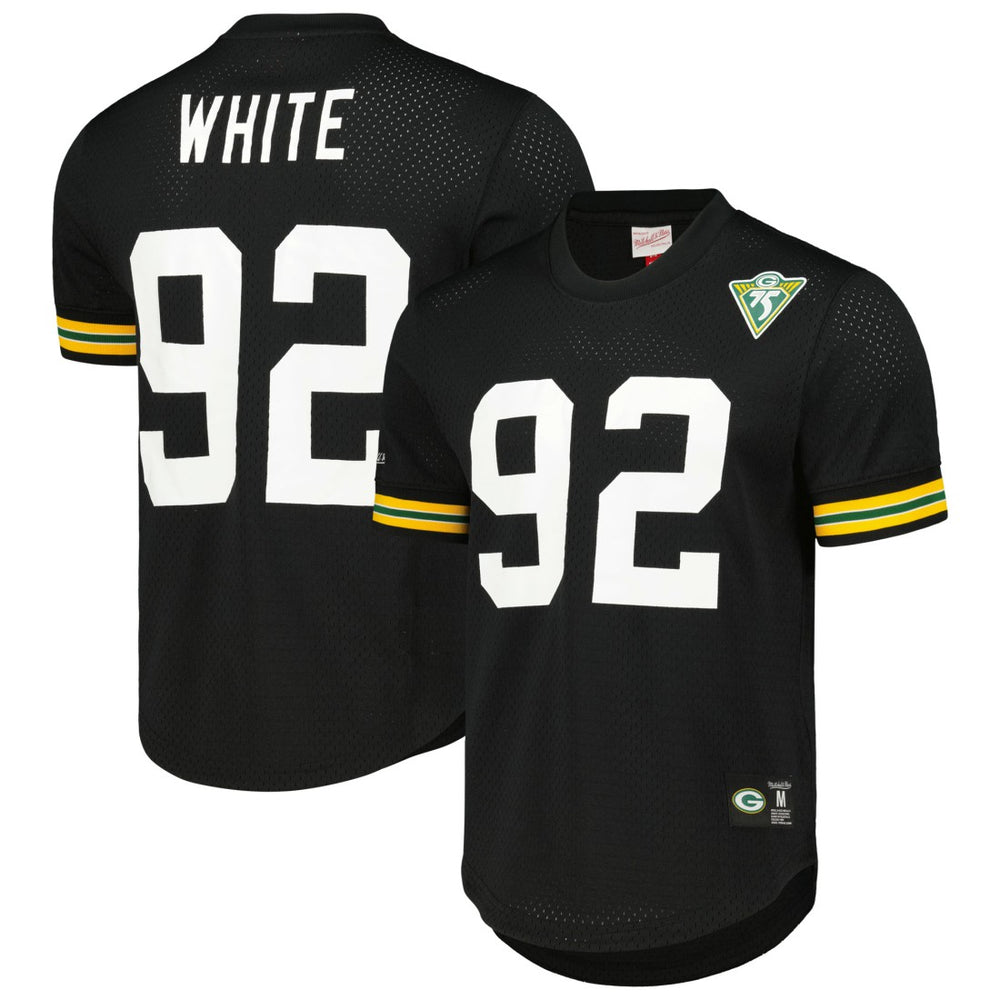 Reggie White Green Bay Packers Retired Player Name and Number Mesh Top - Black cheap