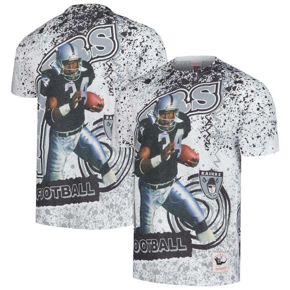 Bo Jackson Las Vegas Raiders Retired Player Name & Number Burst T-Shirt - White for sale