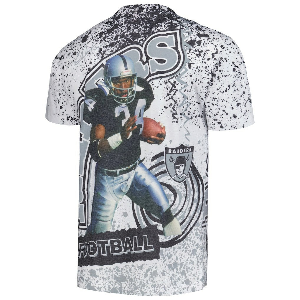 Bo Jackson Las Vegas Raiders Retired Player Name & Number Burst T-Shirt - White for sale