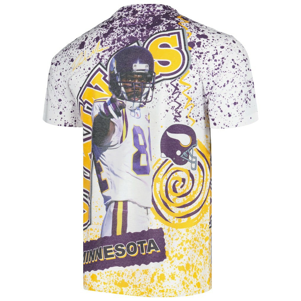 Randy Moss Minnesota Vikings Retired Player Name & Number Burst T-Shirt - White outlet
