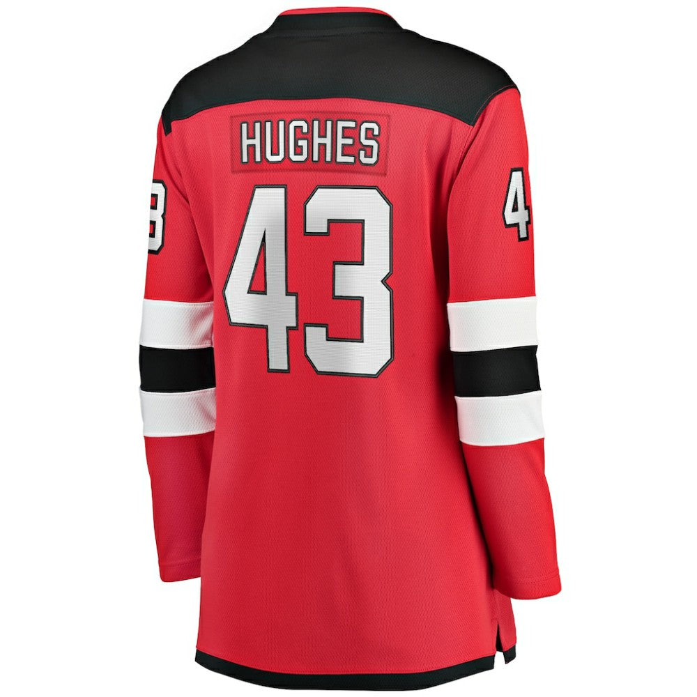 Luke Hughes New Jersey Devils Fanatics Women's Home Breakaway Player Jersey Red