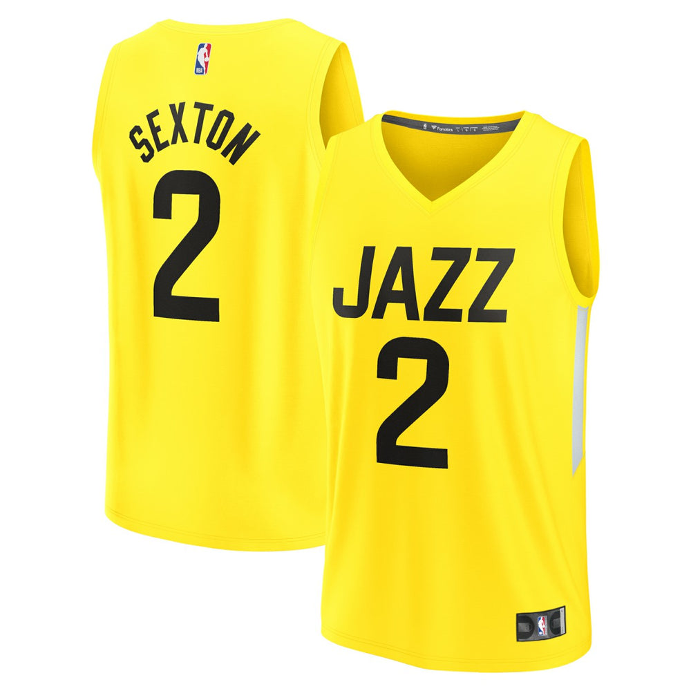 Collin Sexton Utah Jazz Youth Fast Break Player Jersey - Icon Edition - Yellow | Fanatics sale