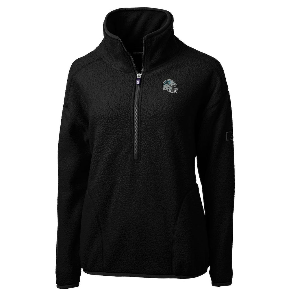 Carolina Panthers Cutter & Buck Women's Helmet Logo Cascade Eco Sherpa Fleece Half-Zip Pullover Jacket - Black outlet