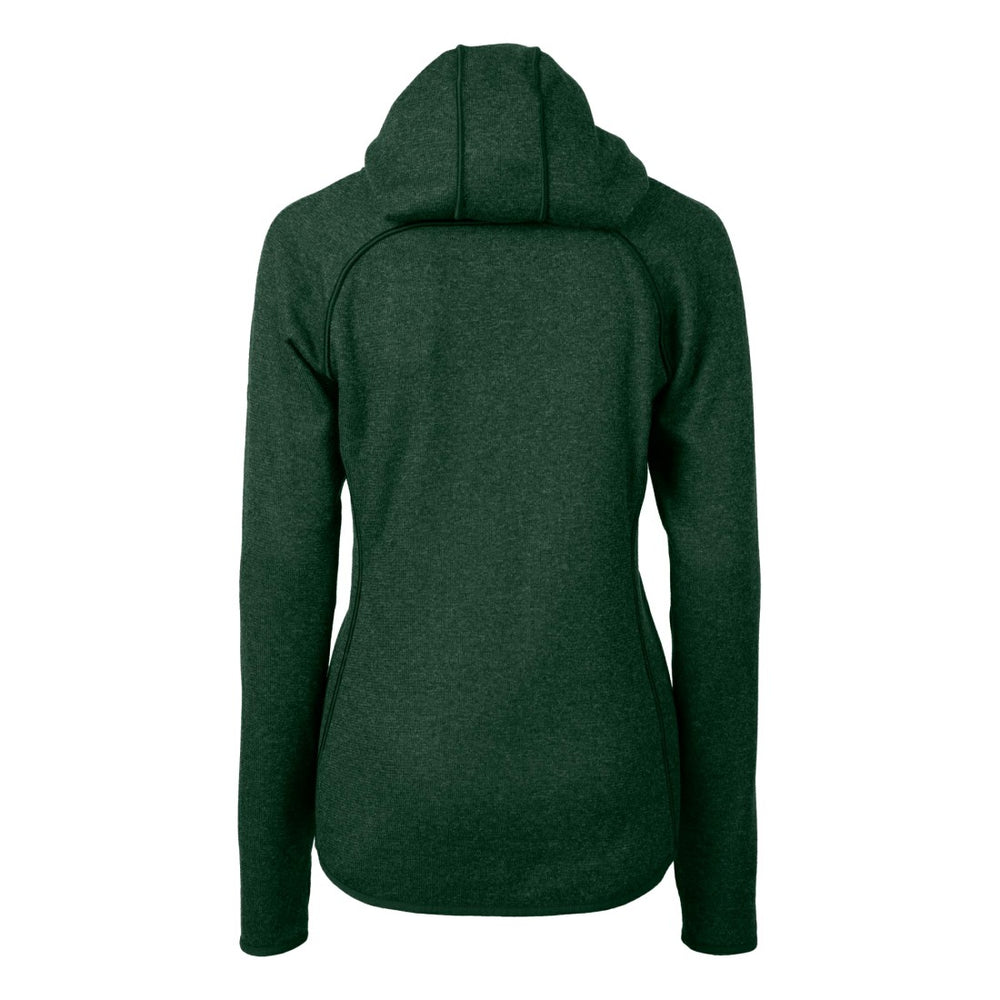 Green Bay Packers Cutter & Buck Women's Helmet Logo Mainsail Sweater-Knit Full-Zip Hoodie - Green for sale