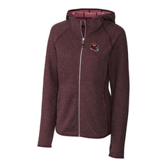 Washington Commanders Cutter & Buck Women's Helmet Logo Mainsail Sweater-Knit Full-Zip Hoodie - Burgundy online