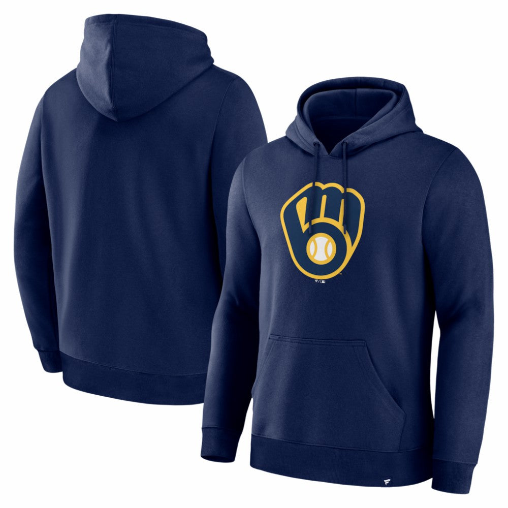 Milwaukee Brewers Primary Logo Legacy Hoodie - Navy