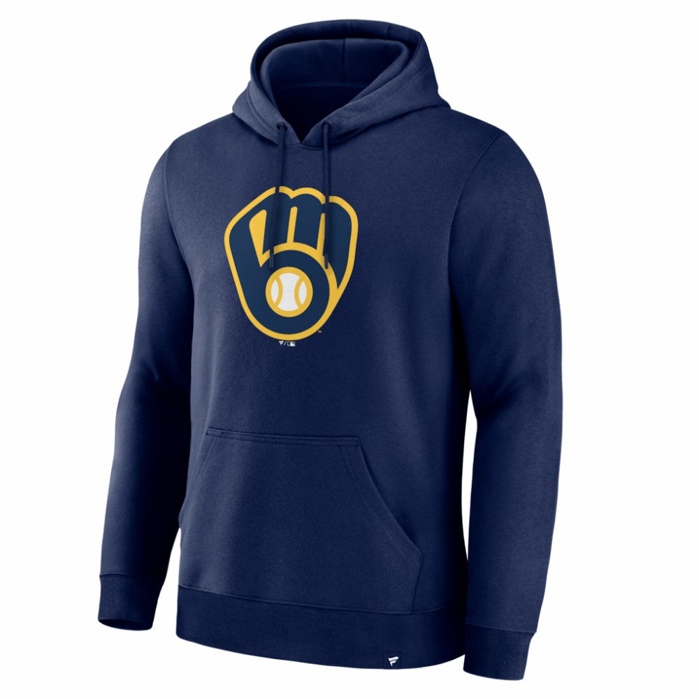 Milwaukee Brewers Primary Logo Legacy Hoodie - Navy