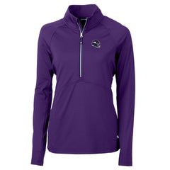 Minnesota Vikings Cutter & Buck Women's Helmet Logo Adapt Eco Knit Stretch Recycled Half-Zip Pullover Top - Purple cheap