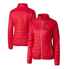 Atlanta Falcons Cutter & Buck Women's Helmet Logo Rainier PrimaLoft Eco Insulated Full-Zip Puffer Jacket - Red discount