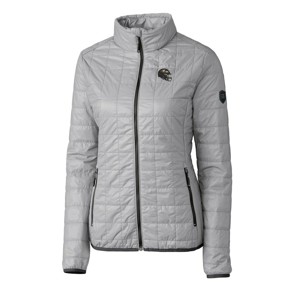 Baltimore Ravens Cutter & Buck Women's Helmet Logo Rainier PrimaLoft Eco Insulated Full-Zip Puffer Jacket - Gray cheap
