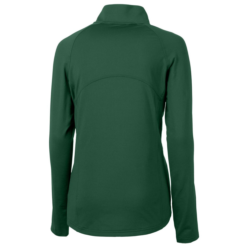 Green Bay Packers Cutter & Buck Women's Helmet Logo Adapt Eco Knit Stretch Recycled Half-Zip Pullover Top - Green discount