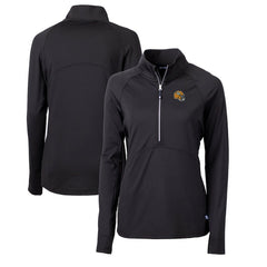 Green Bay Packers Cutter & Buck Women's Helmet Logo Adapt Eco Knit Stretch Recycled Half-Zip Pullover Top - Black discount