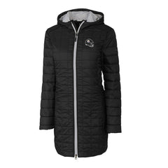 Pittsburgh Steelers Cutter & Buck Women's Helmet Logo Rainier Primaloft Eco Insulated Hooded Long Coat - Black sale