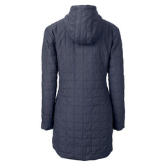 Denver Broncos Cutter & Buck Women's Helmet Logo Rainier Primaloft Eco Insulated Hooded Long Coat - Heather Navy outlet