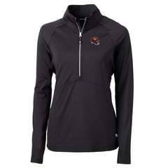Washington Commanders Cutter & Buck Women's Helmet Logo Adapt Eco Knit Stretch Recycled Half-Zip Pullover Top - Black sale