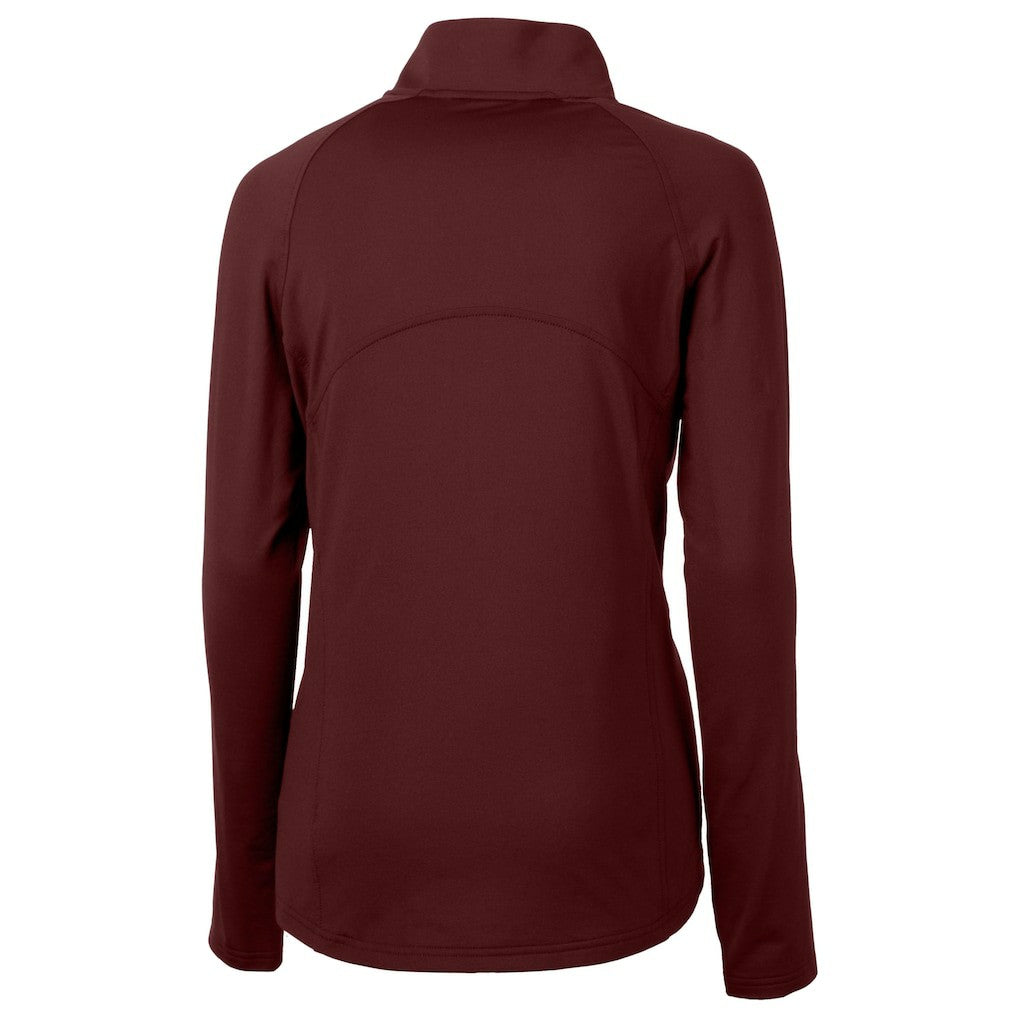 Washington Commanders Cutter & Buck Women's Helmet Logo Adapt Eco Knit Stretch Recycled Half-Zip Pullover Top - Burgundy discount