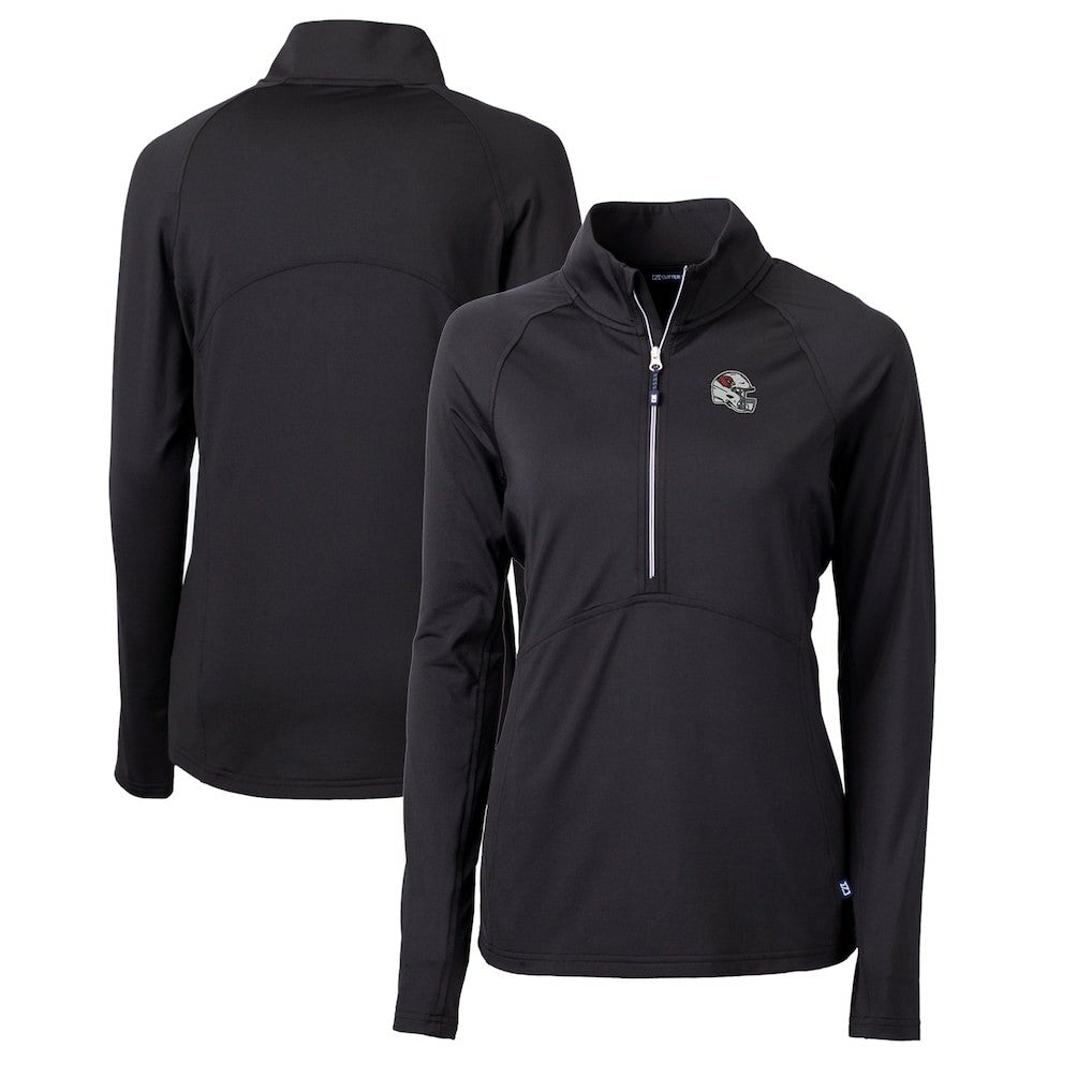 Arizona Cardinals Cutter & Buck Women's Helmet Logo Adapt Eco Knit Stretch Recycled Half-Zip Pullover Top - Black for sale