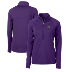 Baltimore Ravens Cutter & Buck Women's Helmet Logo Adapt Eco Knit Stretch Recycled Half-Zip Pullover Top - Purple cheap