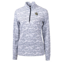 New Orleans Saints Cutter & Buck Women's Helmet Logo Traverse Camo Print Stretch Quarter-Zip Pullover Top - Charcoal cheap