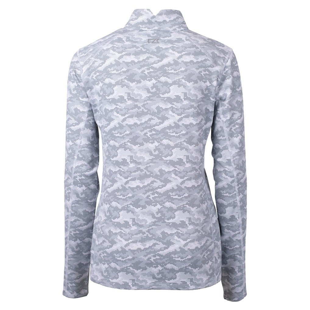 New Orleans Saints Cutter & Buck Women's Helmet Logo Traverse Camo Print Stretch Quarter-Zip Pullover Top - Charcoal cheap