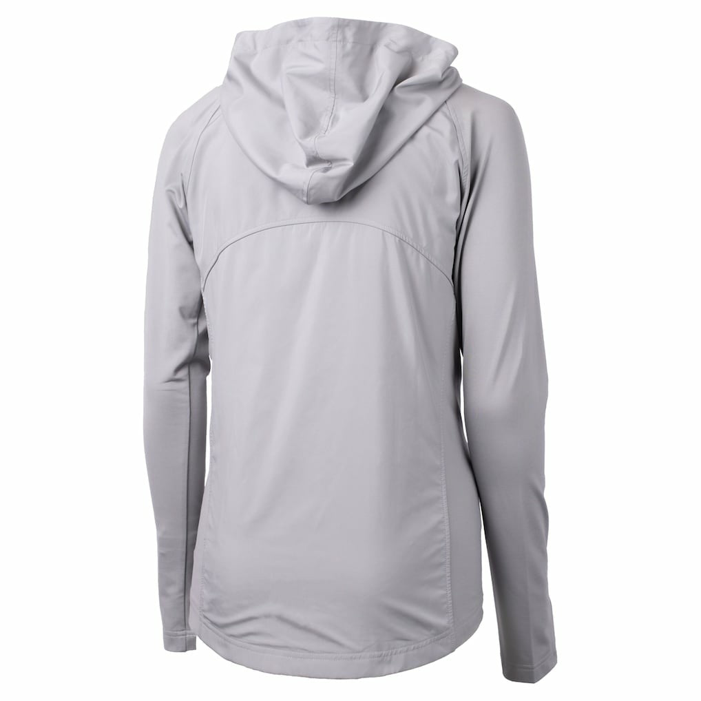 Minnesota Vikings Cutter & Buck Women's Helmet Logo Adapt Eco Knit Hybrid Recycled Full-Zip Hoodie - Heather Gray on sale