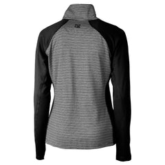Cincinnati Bengals Cutter & Buck Women's Helmet Logo DryTec Forge Tonal Stripe Stretch Half-Zip Top - Black on sale