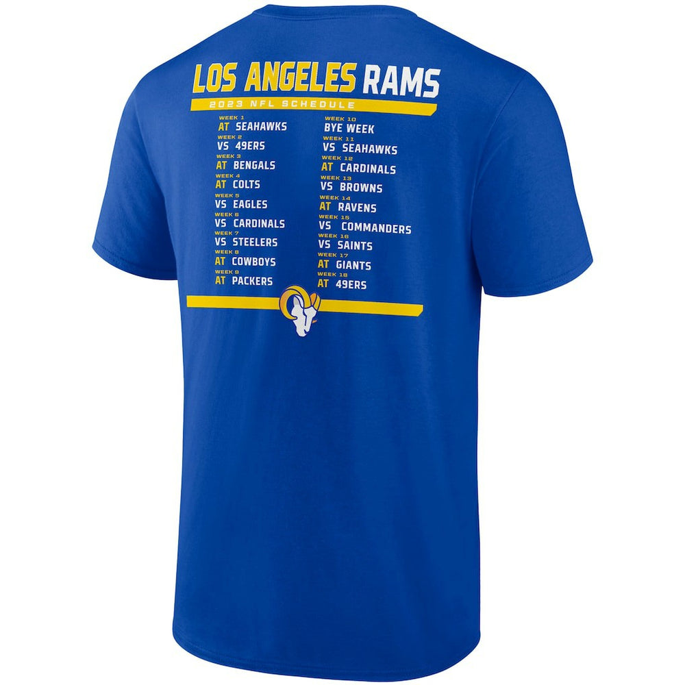 Los Angeles Rams Two-Pack 2023 Schedule T-Shirt Combo Set - Royal/White on sale