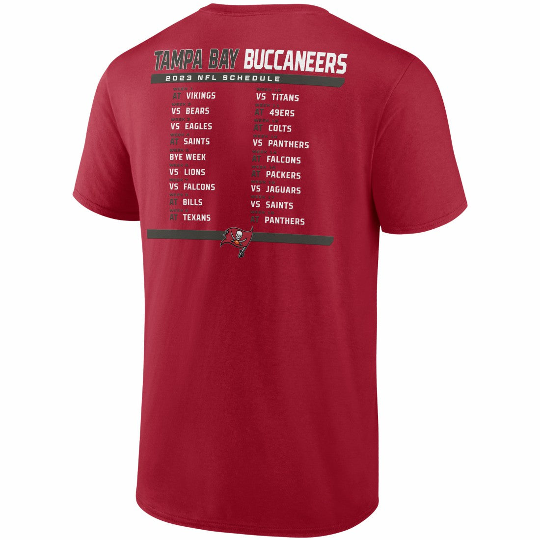 Tampa Bay Buccaneers Two-Pack 2023 Schedule T-Shirt Combo Set - Red/White for sale
