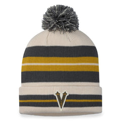 Vegas Golden Knights Fanatics 2024 NHL Winter Classic Cuffed Knit Hat with Pom Charcoal/Cream