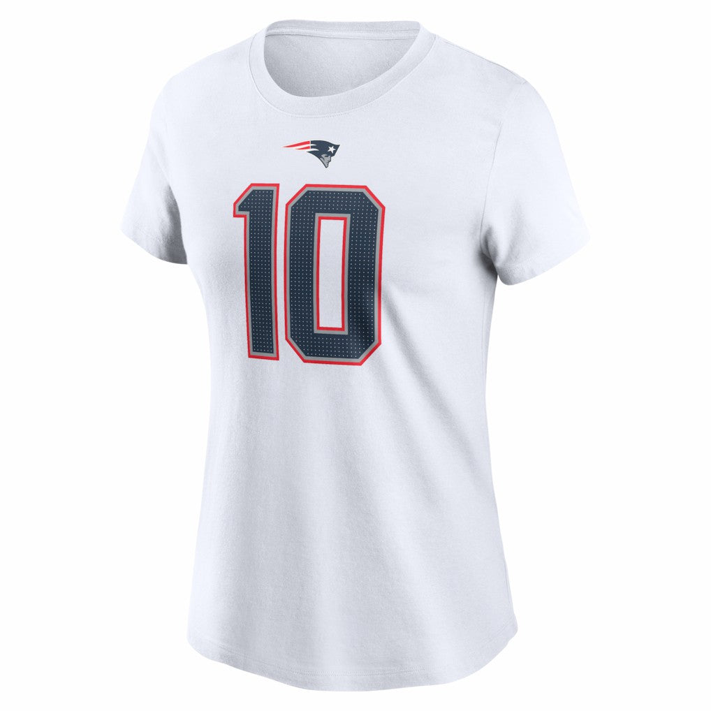Drake Maye New England Patriots Women's Player Name & Number T-Shirt - White | Nike online