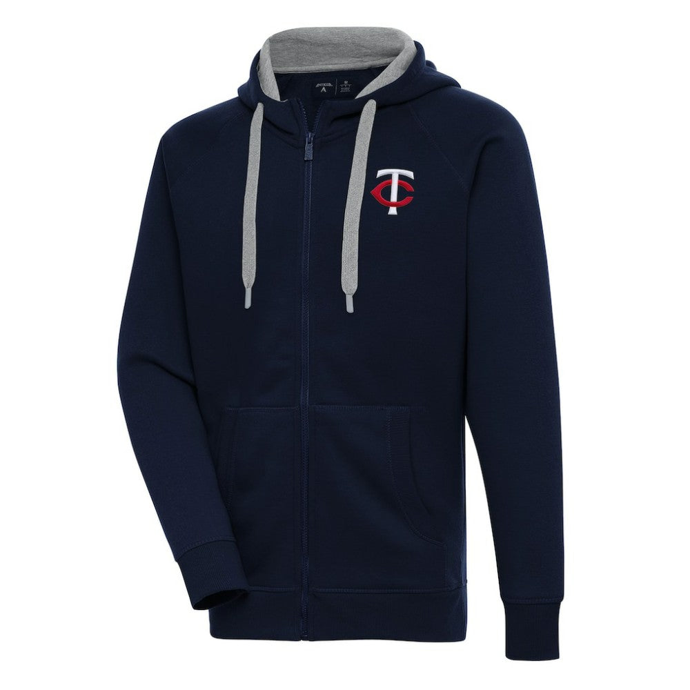 Minnesota Twins Antigua Victory Full-Zip Hoodie - Navy