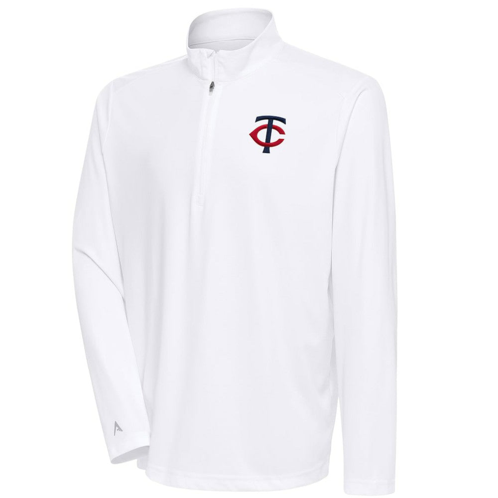 Minnesota Twins Antigua Tribute Quarter-Zip Pullover Top - White
