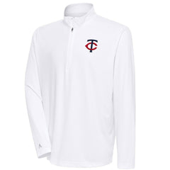 Minnesota Twins Antigua Tribute Quarter-Zip Pullover Top - White