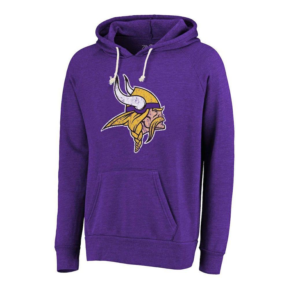 Justin Jefferson Minnesota Vikings Majestic Threads Name & Number Tri-Blend Pullover Hoodie - Purple outlet