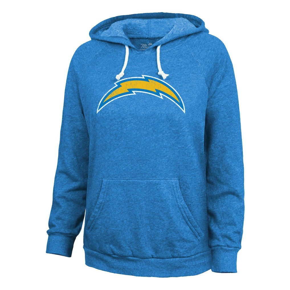 Justin Herbert Los Angeles Chargers Majestic Threads Women's Name & Number Tri-Blend Pullover Hoodie - Powder Blue cheap