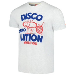Chicago White Sox Homage Doodle Collection Disco Demolition Tri-Blend T-Shirt - Gray