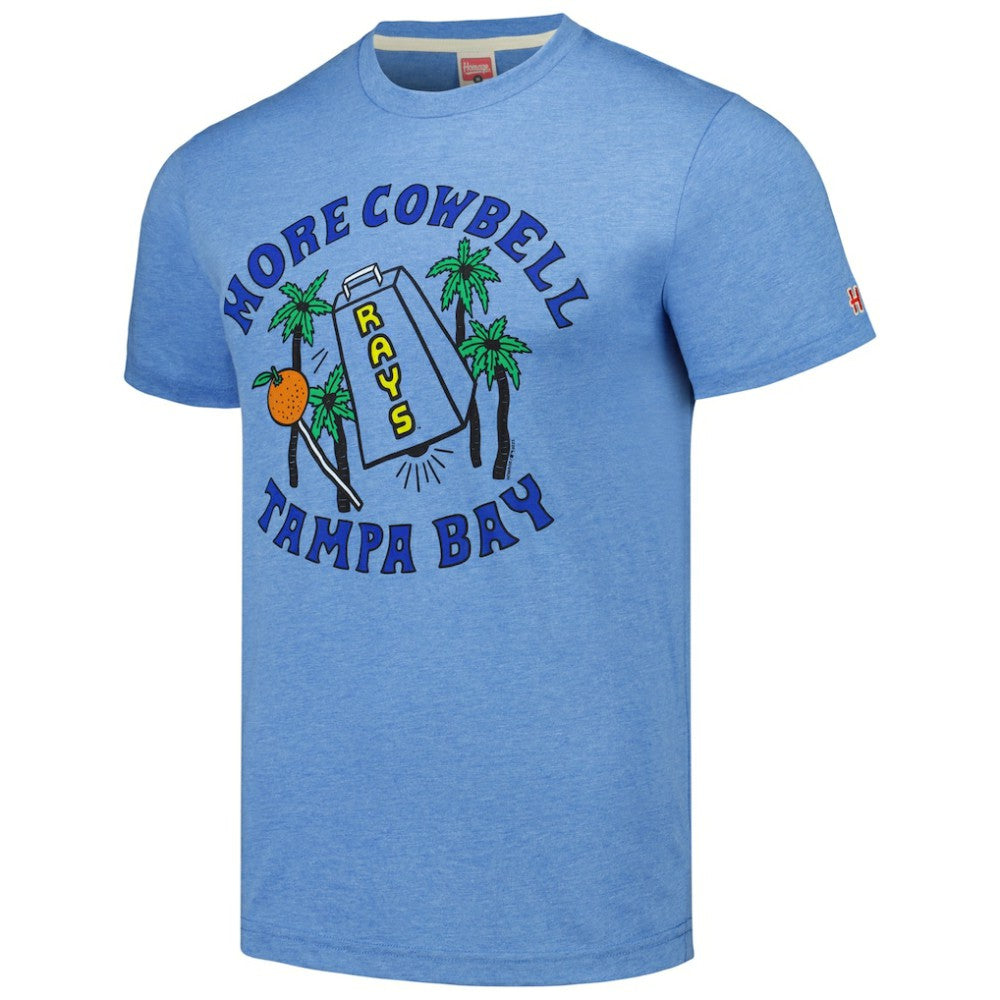 Tampa Bay Rays Homage Doodle Collection More Cowbell Tri-Blend T-Shirt - Light Blue