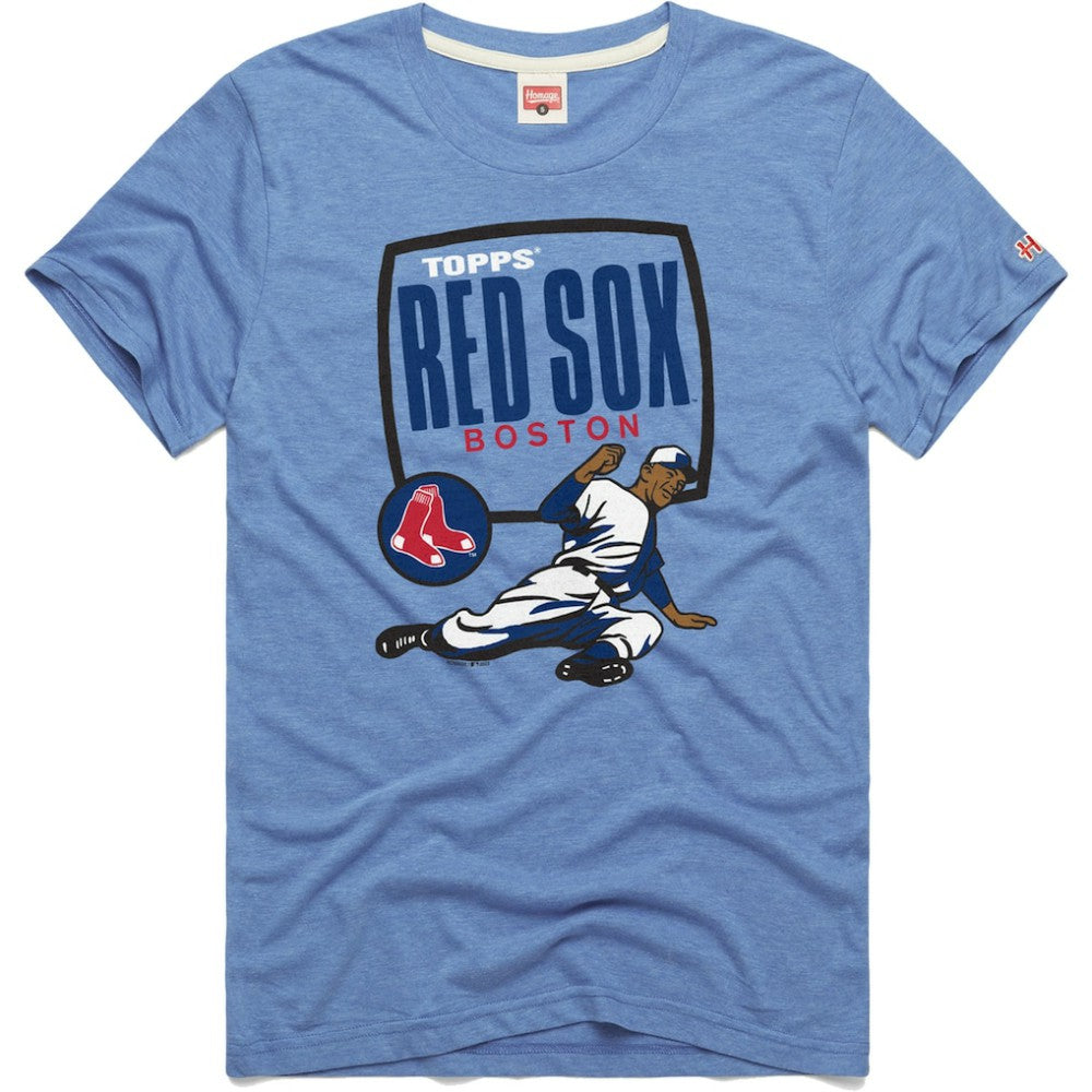 Boston Red Sox Homage x Topps Tri-Blend T-Shirt - Light Blue
