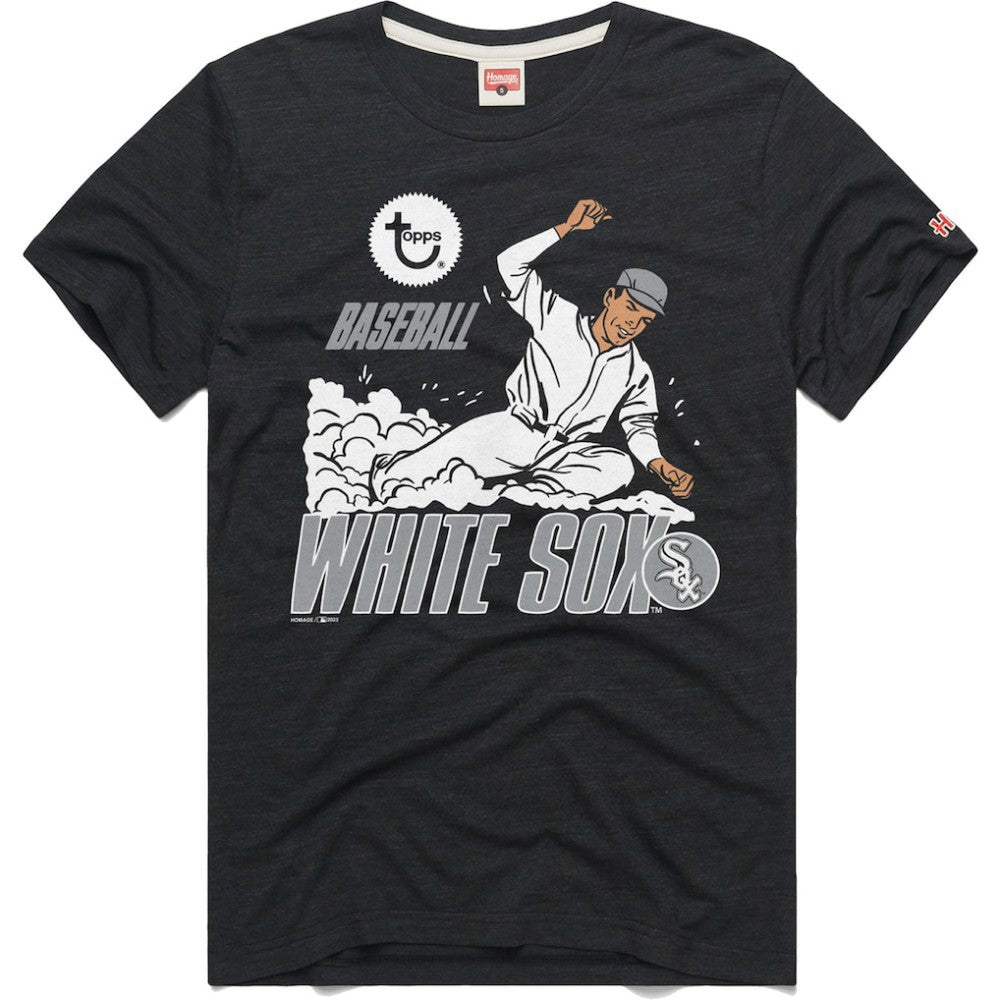 Chicago White Sox Homage x Topps Tri-Blend T-Shirt - Charcoal