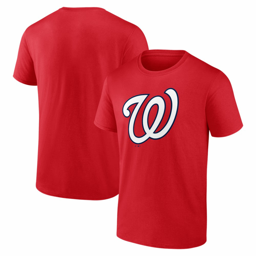Washington Nationals Logo Athletic Official Logo T-Shirt - Red