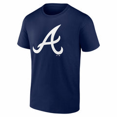 Atlanta Braves Logo Athletic Official Logo T-Shirt - Navy