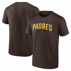 San Diego Padres Logo Athletic Wordmark T-Shirt - Brown